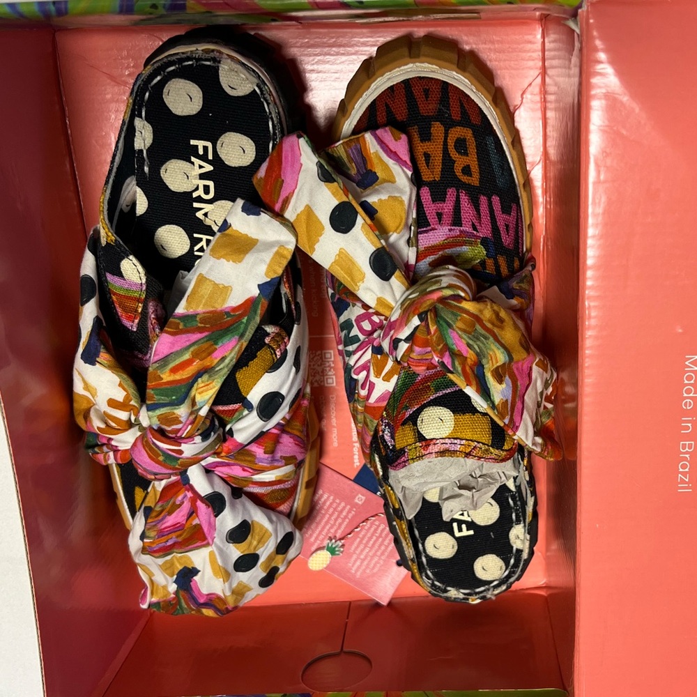 FARM Rio Colorful Polka Dot Mules